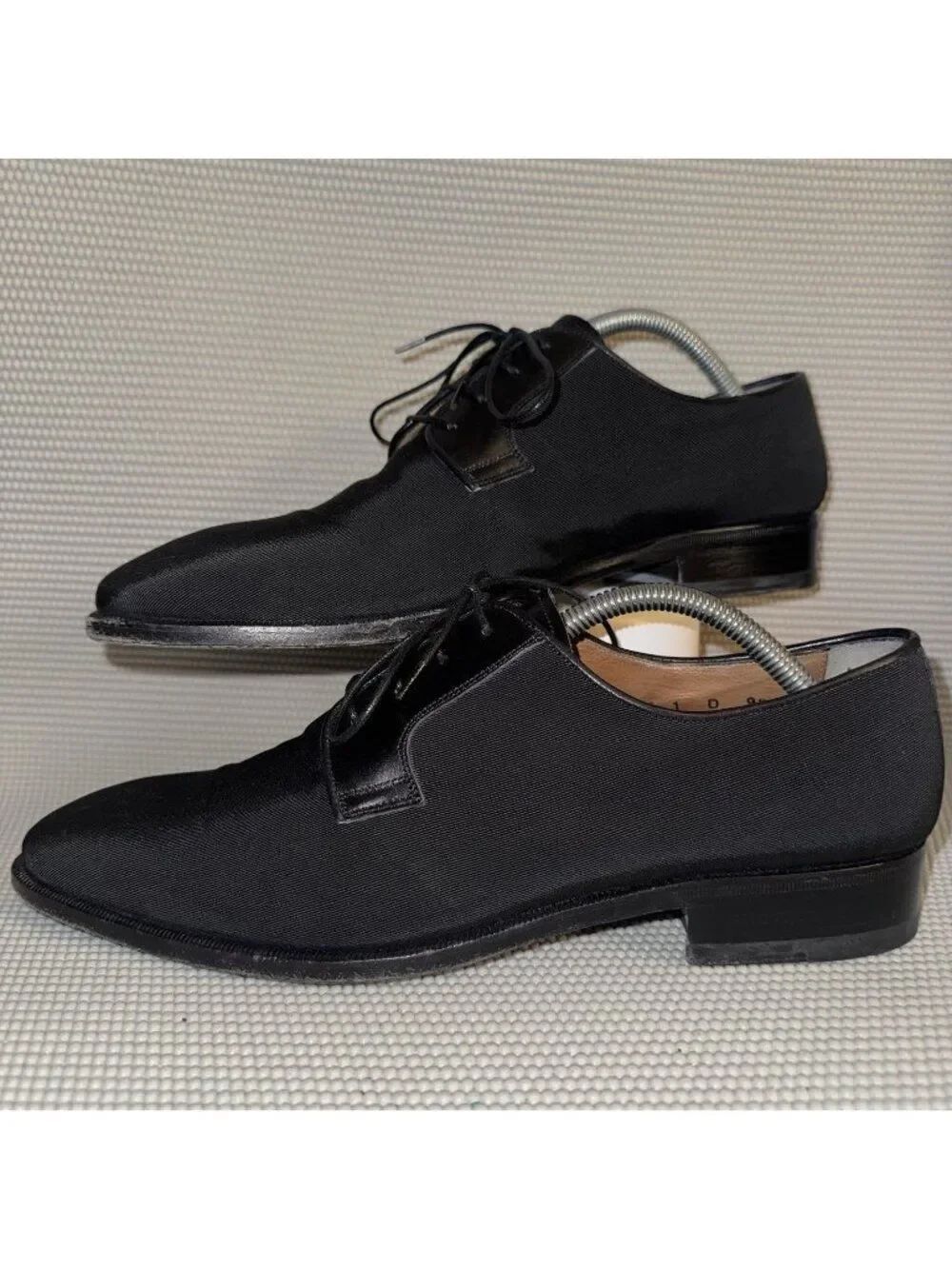 Santoni Earl III Black Grosgrain & Calfskin Dress Shoes Men’s Size 10.5 (UK 9.5)